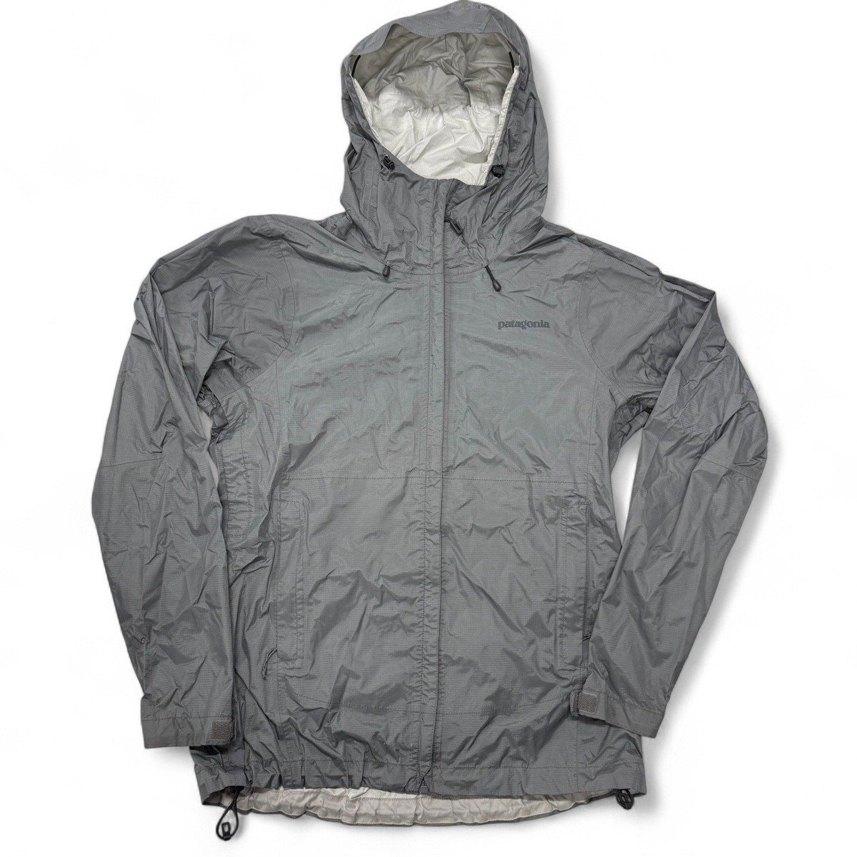Patagonia Torrentshell Jacket Womens Medium Gray Lightweight Rain