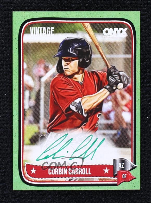 2024 Onyx Vintage Green Bordered 40/50 Corbin Carroll #VACOCA Auto 0j81