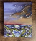 Original Signed Acrylic Painting, Impressionism Landscape Art Colorful