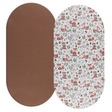 Bassinet Sheet Set 2 Pack Snug Fitted Cradle Fitted Sheets, Stretchy Ultra So...