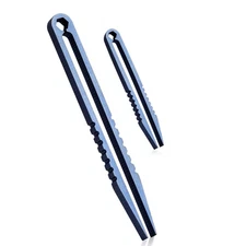 2 Pcs EDC Titanium Tweezers Portable Titanium Alloy Tweezers for Outdoor Camping