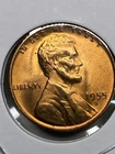1955-S Lincoln Wheat Cent- Red- Choice Gem Brilliant Unc Luster No Reserve