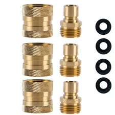 Garden Hose Quick Connect Brass Adapter 3/4" GHT Thread Fittings 3 Female 