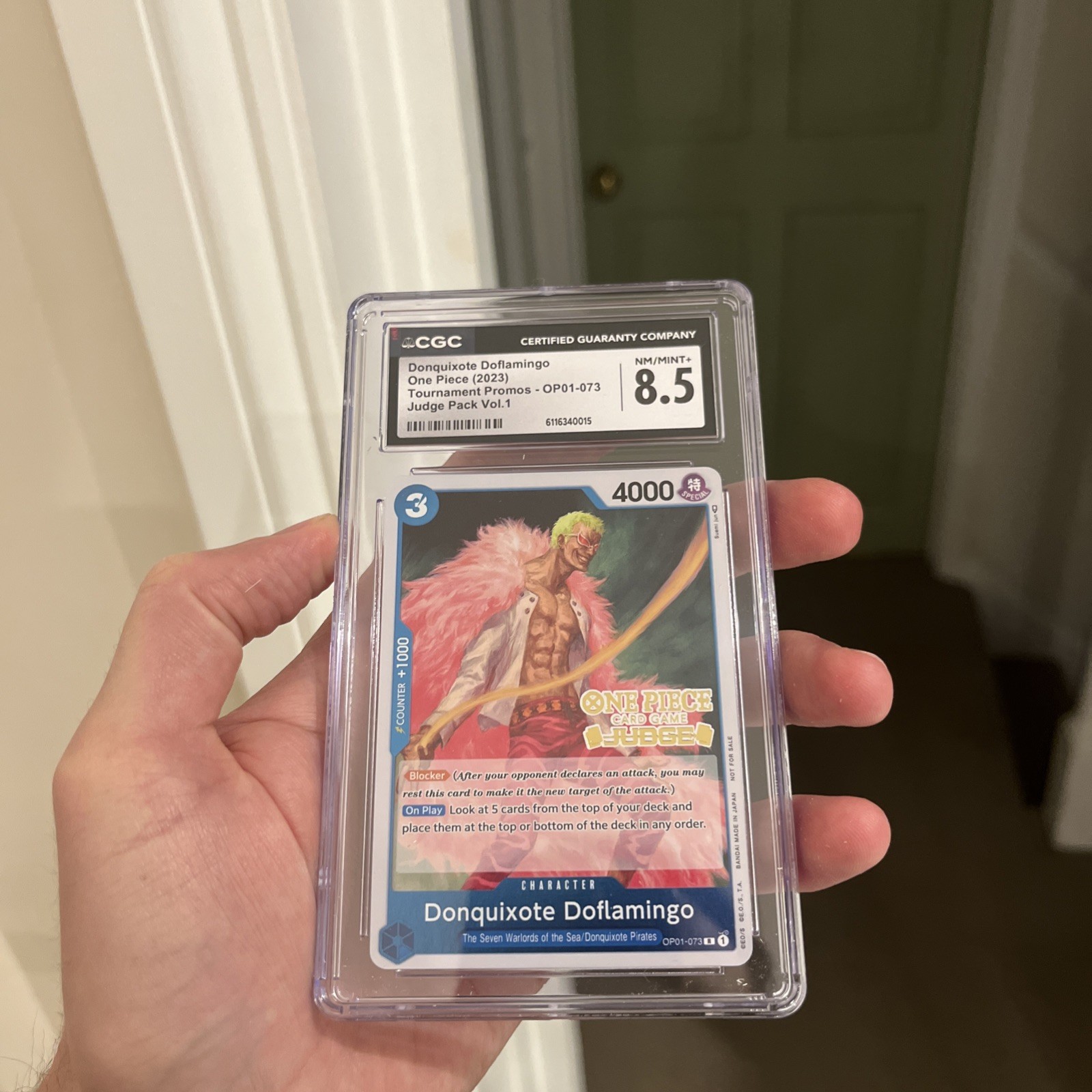 One Piece TCG • Donquixote Doflamingo OP01-073 • Judge-Promo • ENG/NM