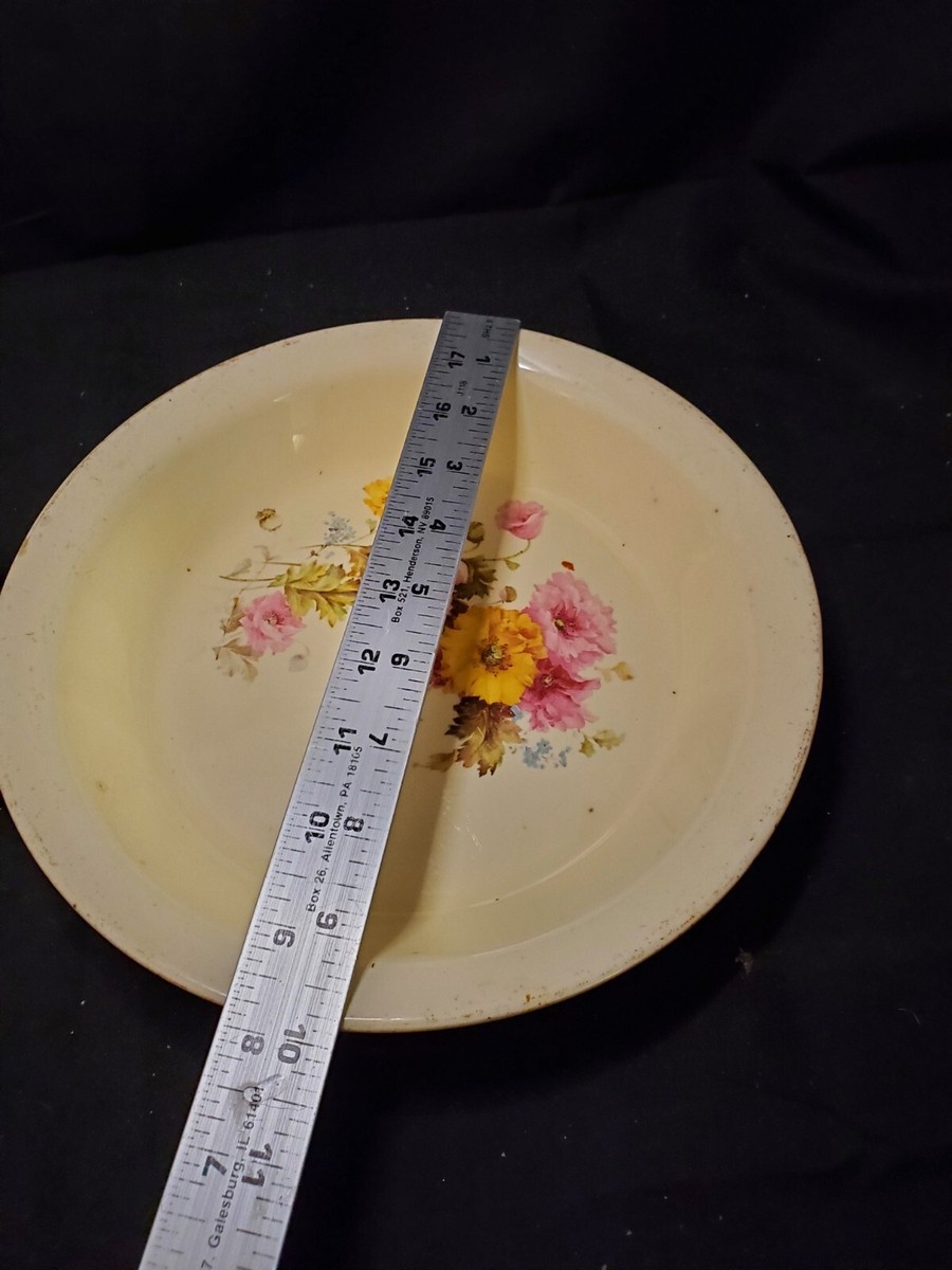 vintage crooksville china pantry bak-in ware Asst. flowers pie