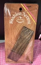 Vintage Sealed Goody Fashion Accent Genuine Faux Wood Barrette 1970s Made in USA