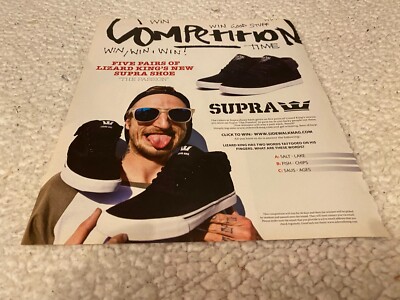 PSK26 SKATEBOARDING ADVERT/PICTURE 11X8'' SUPRA LIZARD KING COMPETITION