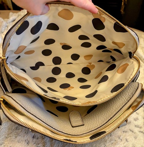 Kate Spade Damenhandtasche & Geldbörse aus genarbtem Leder neu mit Etikett hellgrau - Bild 14 von 17