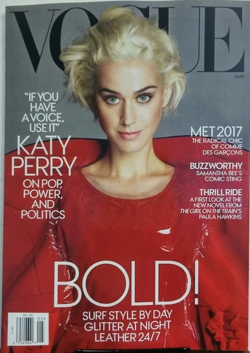 Vogue May 2017 Katy Perry On Pop Power & Politics Bold Style FREE SHIPPING sb