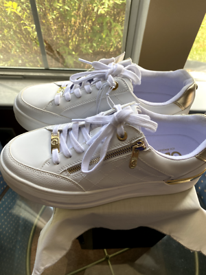 #ad #ad GBG Women Sneaker. Brand New.Faux Leather lace up Front and side zipper.White $60.00
