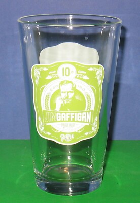 Jim Gaffigan Pale Ale Pint Beer Glass Stevens Point Brewery 2016
