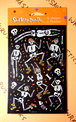 Vintage American Greetings Halloween Skeletons Sticker Pack
