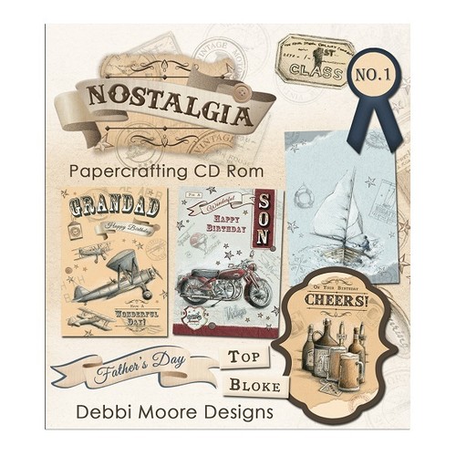 CD-ROM de papeleo Debbi Moore Designs nostalgia (masculino) (324989) - Imagen 3 de 3