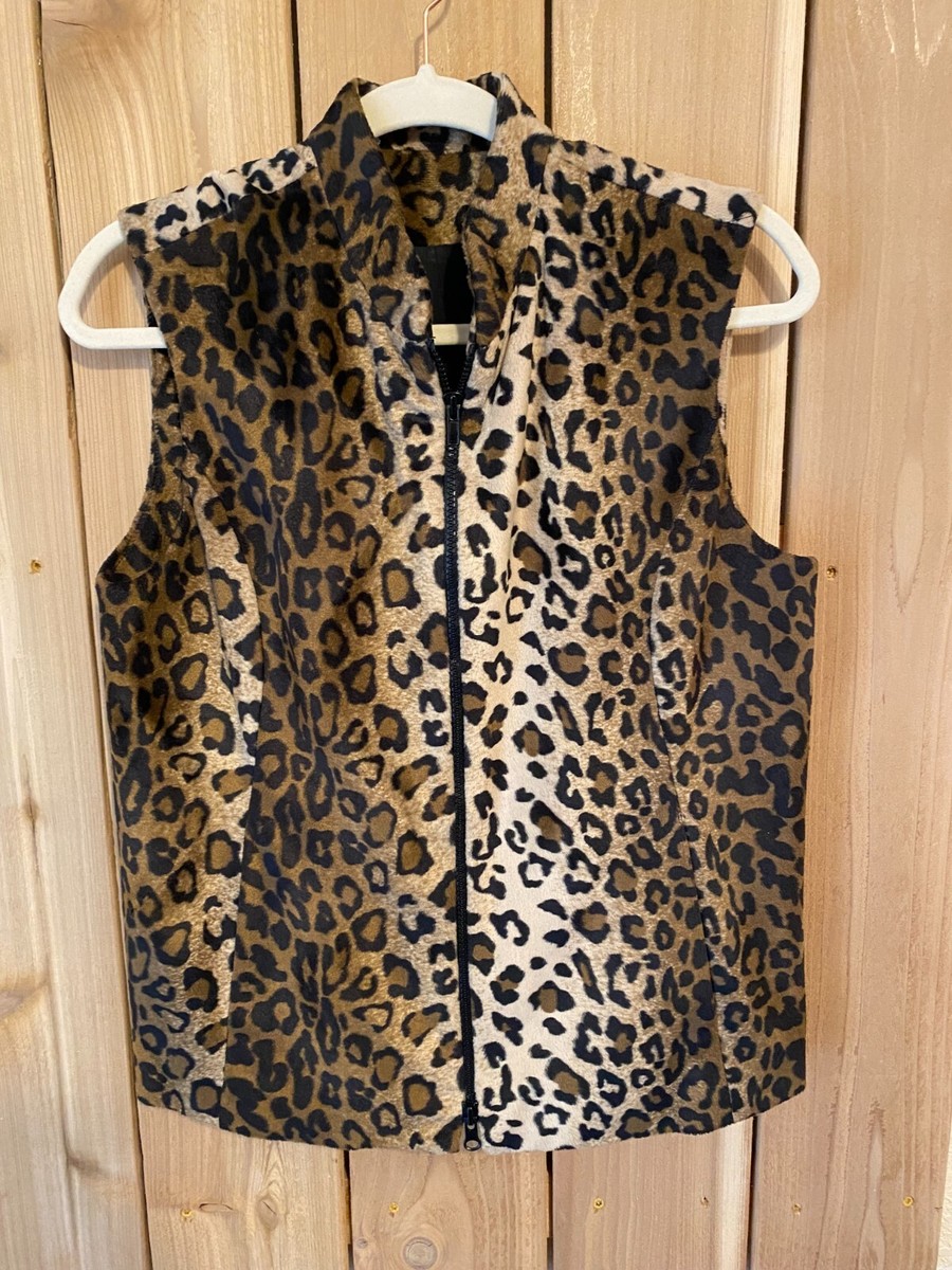 Elliott Lauren Animal Print Sleeveless Vest Size NWOT
