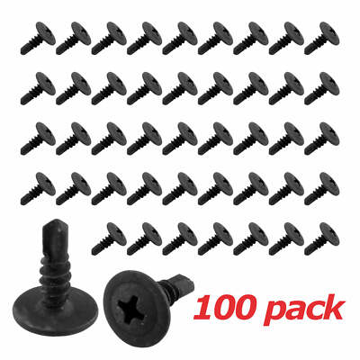 Black Phosphate Phillips Wafer Head Self Tapping/Drilling Screws 1/2'' (100/pack)