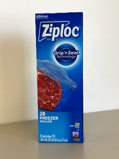 Ziploc® Brand Freezer Bags Gallon Size, 28 Count – Durable, BPA Free, Leakproof