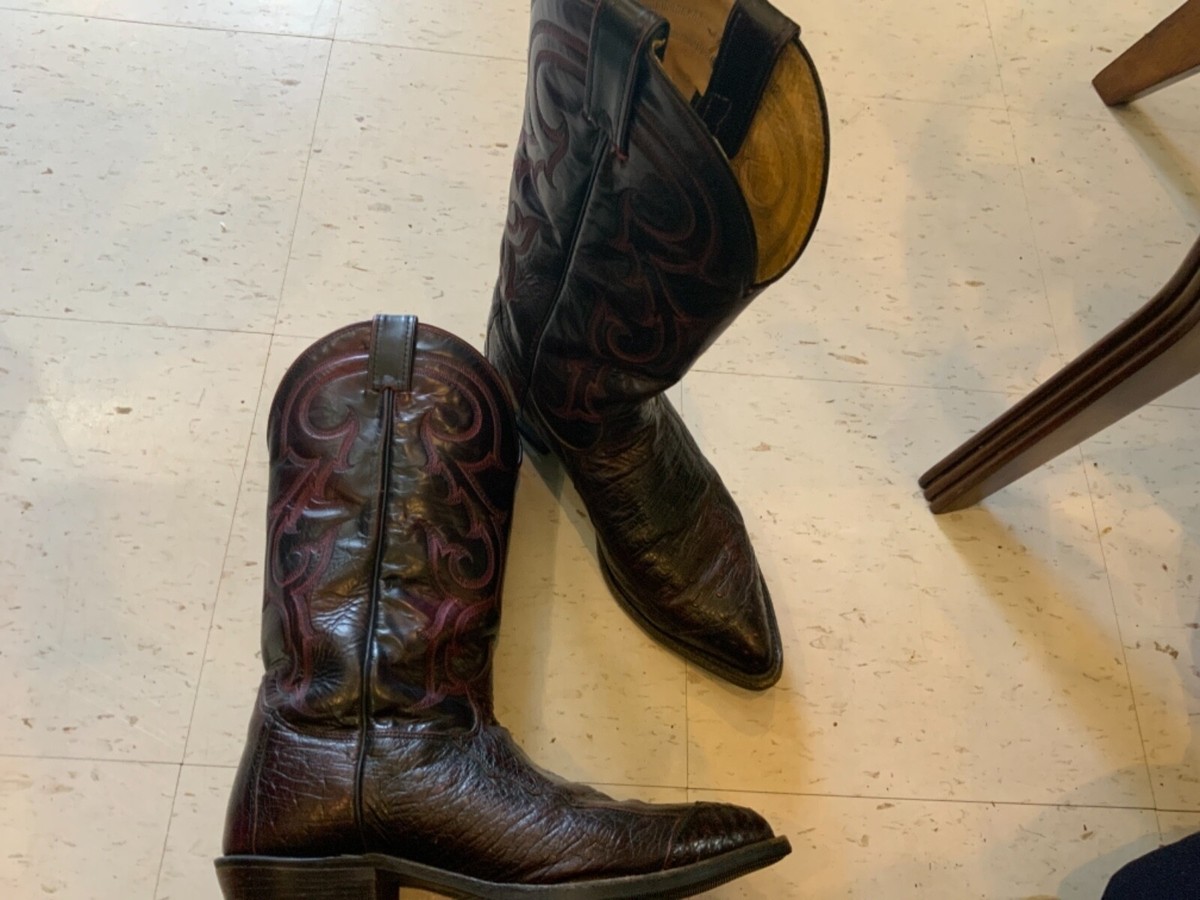 Bottes de cowboy en autruche caramel Tony Lama 8 EE Exotic USA Made