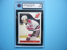 1985/86 O-PEE-CHEE NHL HOCKEY CARD #127 BRUCE DRIVER ROOKIE KSA 9 MINT SHARP OPC