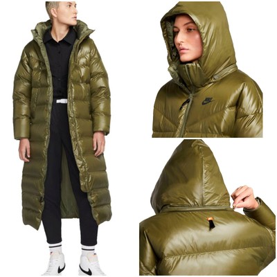 NIKE Sportswear Therma-Fit City Series Women's Down Parka Olive Size S NEW  $300 | eBay