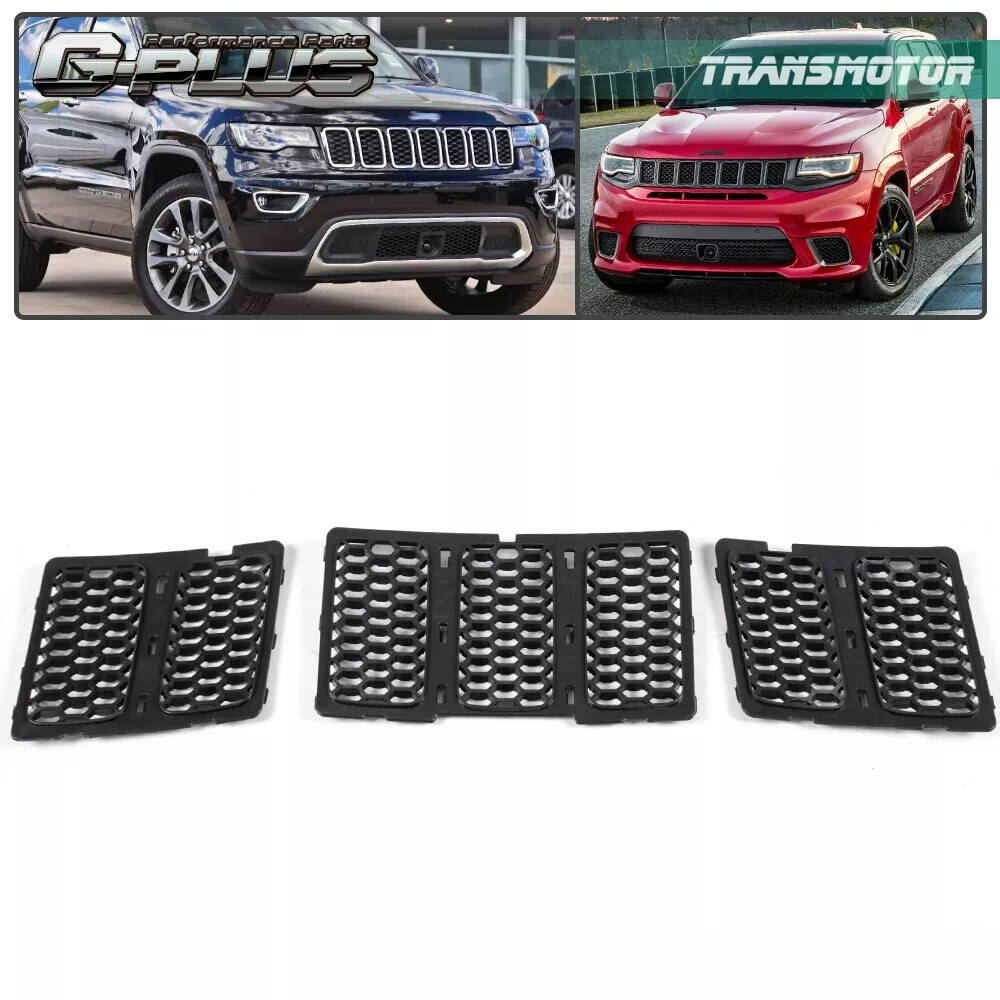 For Jeep Grand Cherokee 2014-2016 Black Mesh Grille Insert Kit Front Grill Cover