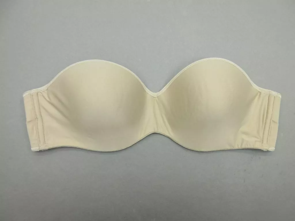 38C Maidenform Womens Beige Underwire Padded Seamless Strapless Demi Bra 3i