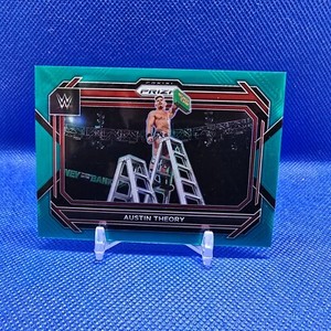 Austin Theory 2023 Panini Prizm WWE Teal Prizm /49 #96