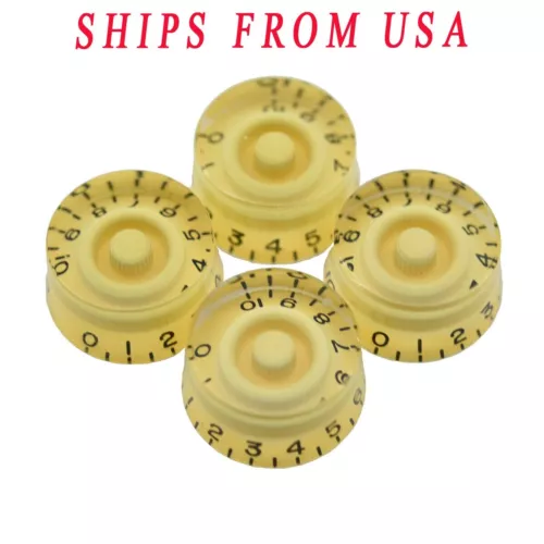 4pcs LP Guitar Knob USA Fine Spline Speed Dial Control Knob fit CTS Pot Cream