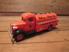 Vintage MARX PHILLIPS 66 Oil Company Tanker Bank 1993 Lights Work Red Black