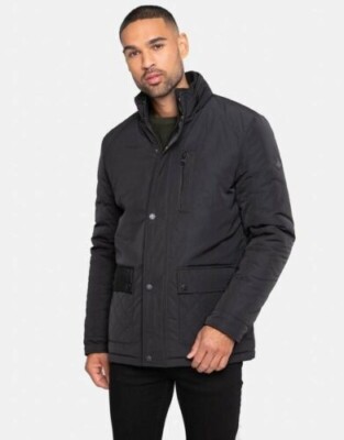 Berwick Herren Wattierte Jacke Schwarz Größe XXL