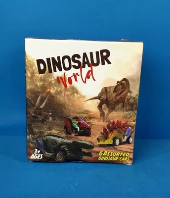 Playbea Dinosaur World 6 Assorted Dinosaur Cars Set  Ages 3+  NOS