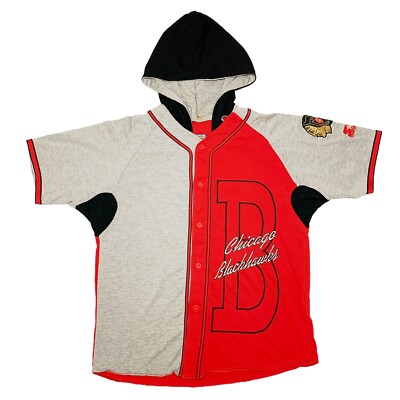 Vtg Rare NHL Chicago Blackhawks Starter Baseball Jersey With