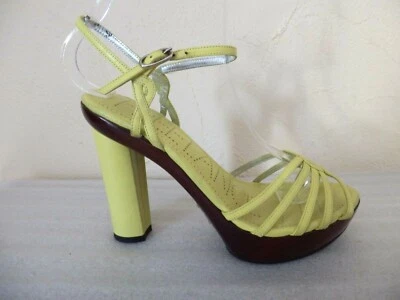 FREELANCE Anisfarbene Ledersandalen Mit Absatz 12 Cm, EU 37 - Bild 1 von 4
