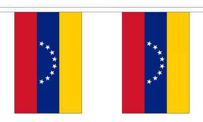 Venezuela 8 Sterne Flagge Wimpelkette - 3m 6m 9m Meter Länge 10 20 30 Fahnen Polyester 