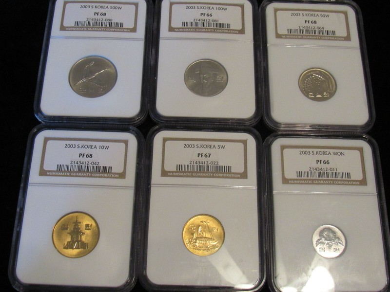 VERY RARE 2003 South Korean Proof Set VERY RARE Graded by NGC