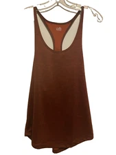 Unbranded Bodybuilding stringer Tank top Burgundy, Black burnout size Small NWOT