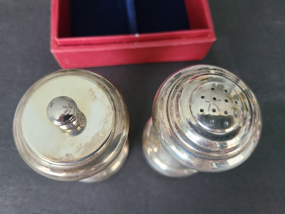 PAIR OF ITALIAN CARTIER STERLING SILVER SALT AND PEPPER SHAKERS