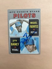 1970 Topps #88 Seattle Pilots Dick Baney Rookie Autograph.