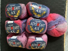 lot of 6 skein 100 wool yarn
