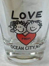 Love from Ocean City Nj friends smiling clear Shot Glass