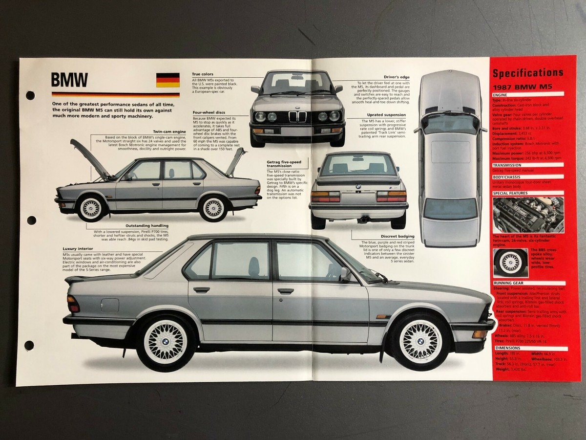 1984 - 1988 BMW M5 Sedan IMP 