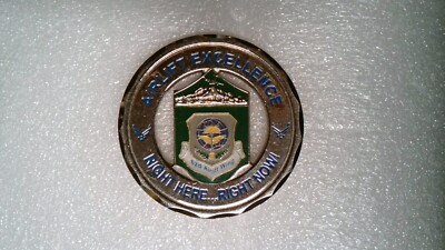 62AW コマンドチーフ チャレンジ CHALLENGE COIN 62ND AIRLIFT WING EXCELLENCE PRESENTED BY THE