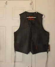 Hot Leathers Genuine Leather Motorcycle Vest size asst