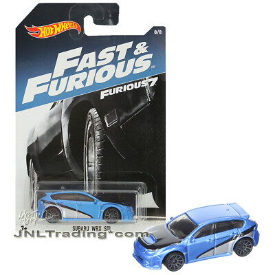 Year 2016 Hot Wheels Furious 7 1:64 Die Cast Car 8/8 Blue Compact