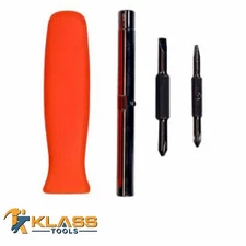 6 in 1 Screwdriver Set with Reversible Bits by KlassTools