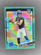 2023 Donruss Optic CJ Stroud Green Hyper Prizm Rated Rookie RC #244 Texans 