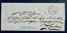 Sardegna 1858 Gattinara Lettera Anti Austria X Militare Medico Chirurgo Rara