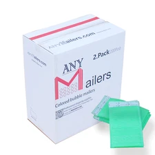 AirnDefense 400 #2 8.5X12" Green Shipping Padded Envelope Poly Bubble Mailers