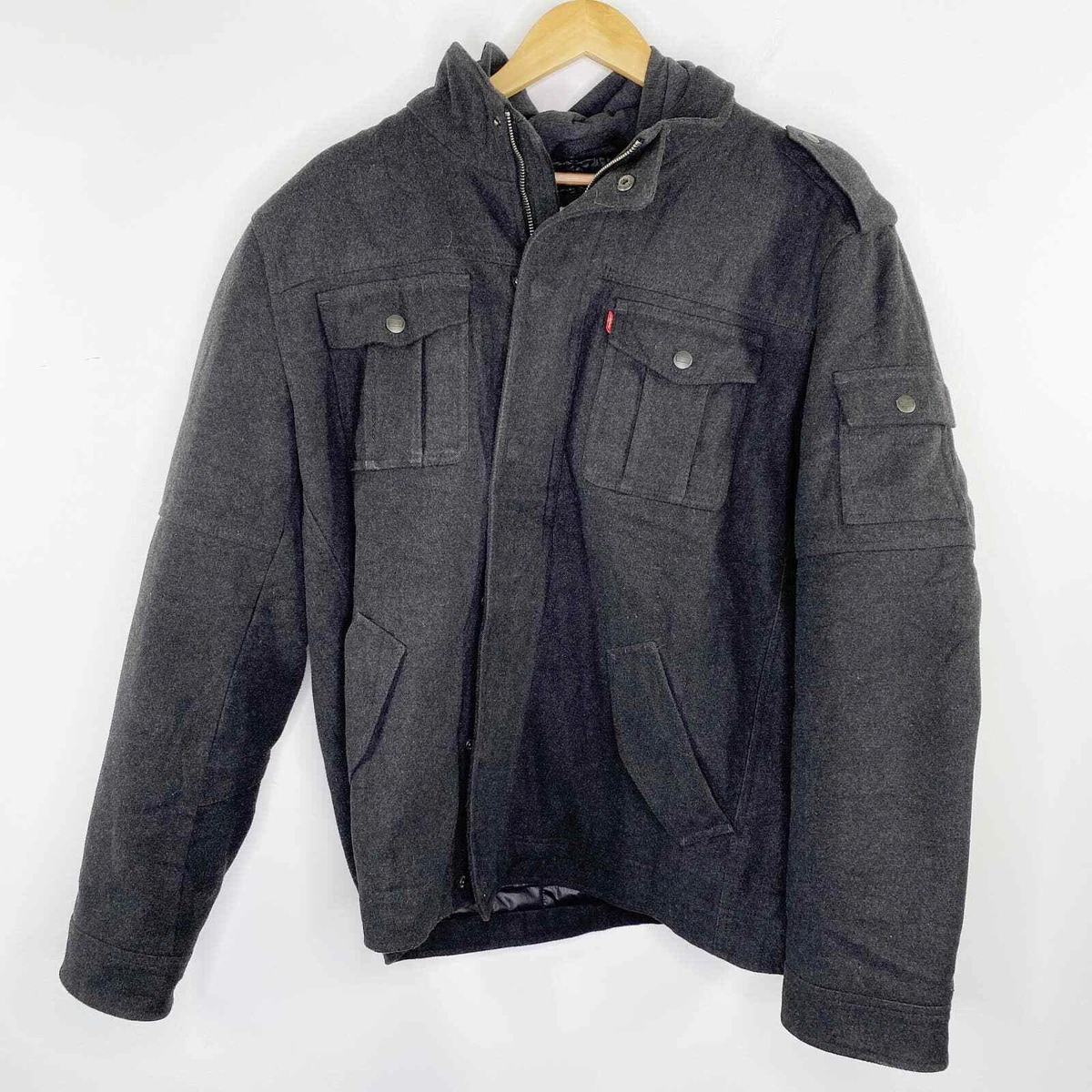 Levi's charcoal trucker on sale jacket