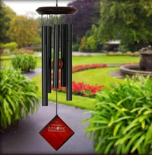 WOODSTOCK CHIMES OF MARS BLACK WIND CHIME DCK17 MUSICALLY TUNED HEAR SOUND BITE