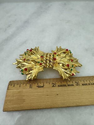 Stunning! Vintage MIMI DI N 1981 Holly Berry Belt buckle  display picture 1